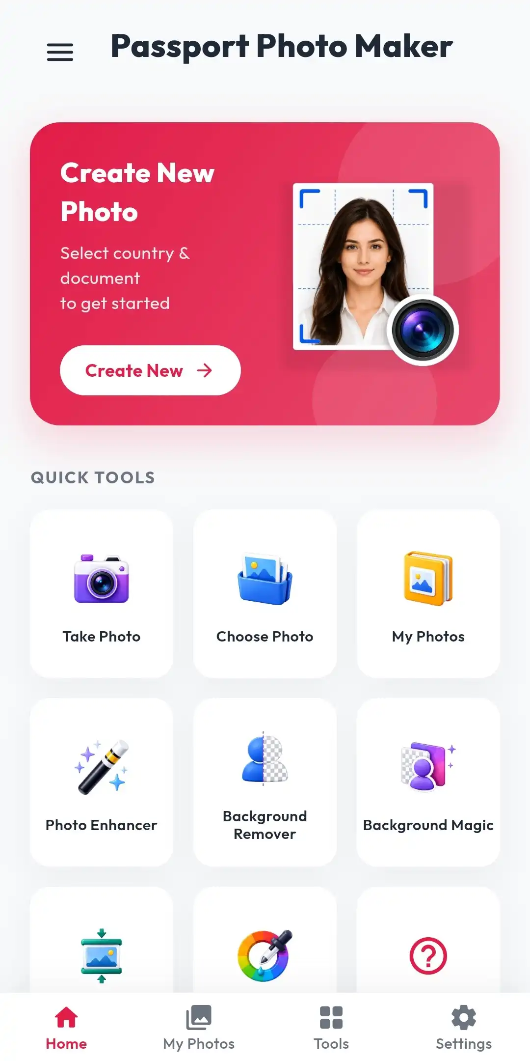 Passport Photo Maker App Screenshot