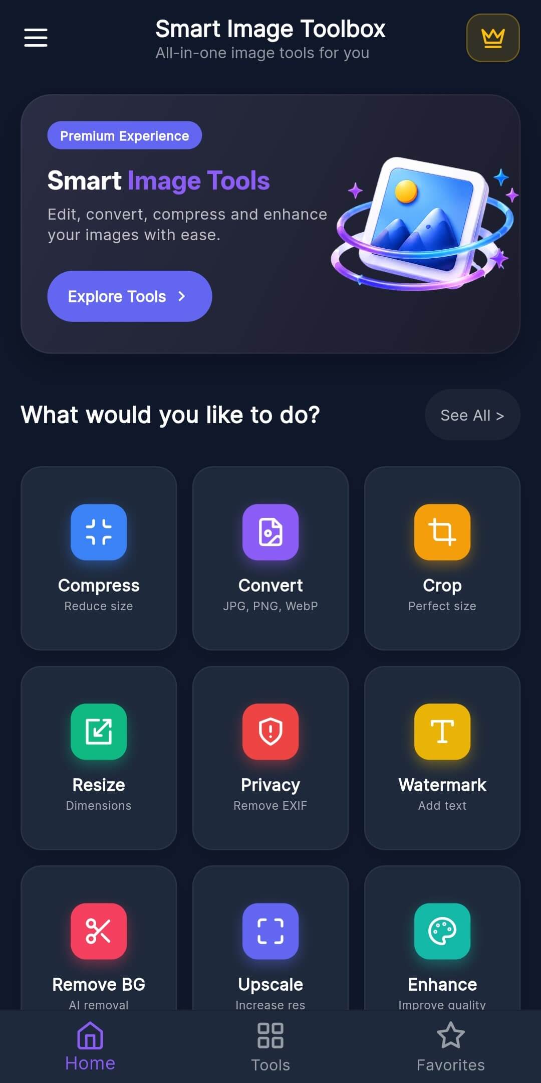 Smart Image Tools App Screenshot